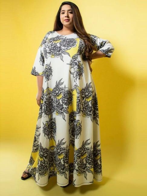 amydus white printed maxi dress