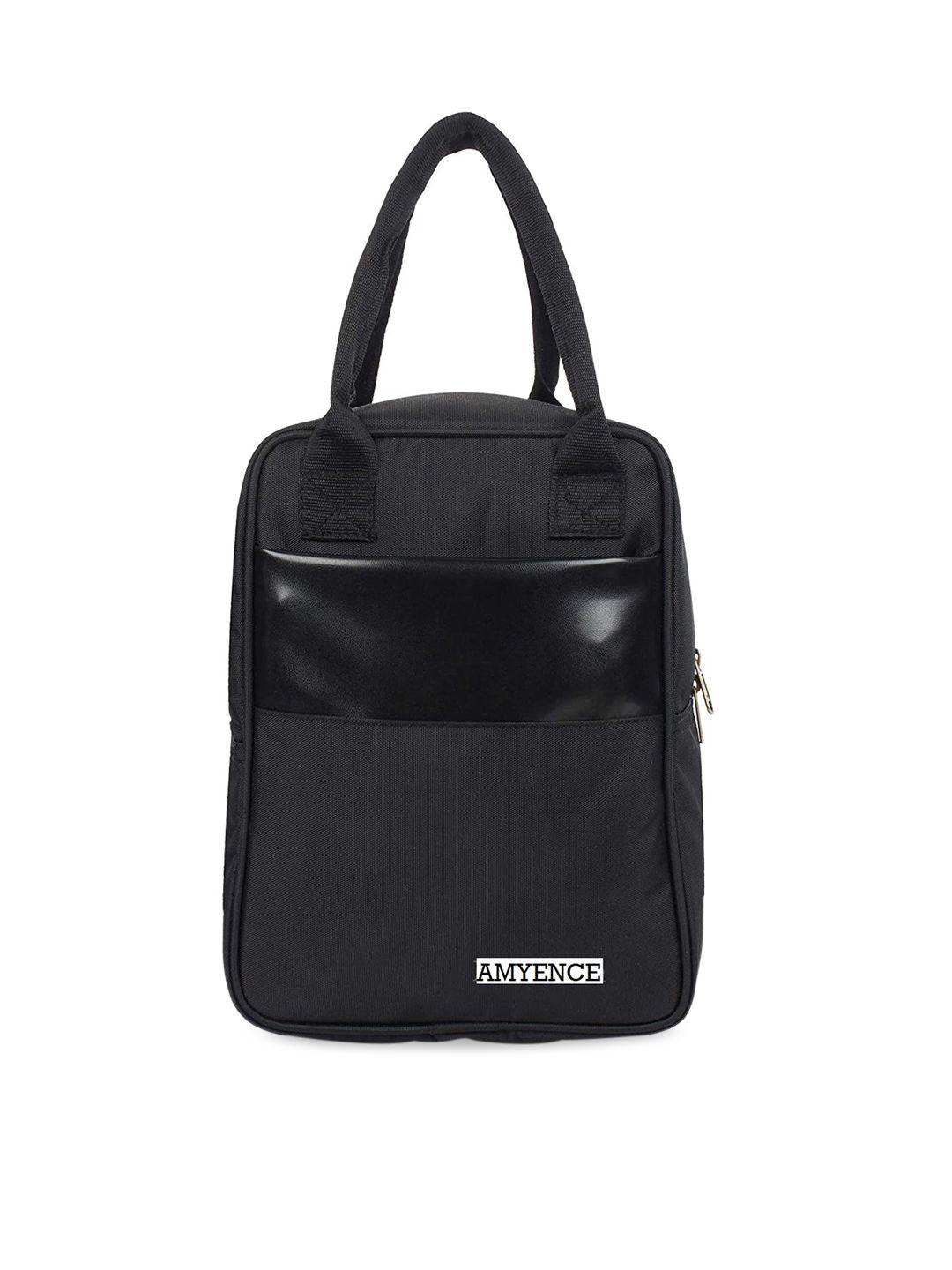 amyence black shopper handheld bag