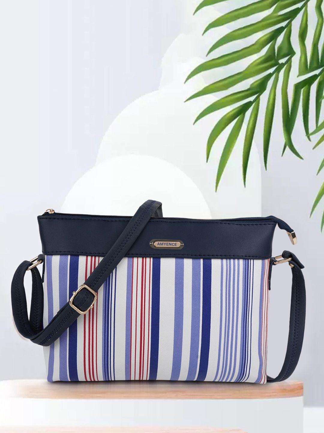 amyence striped structured sling bag