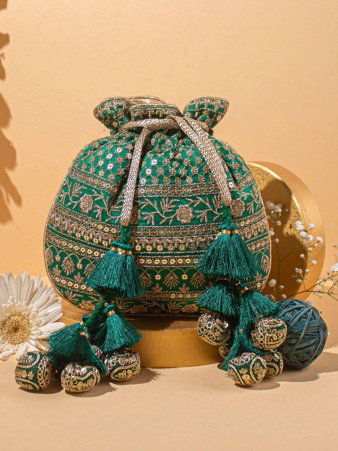 amyra ethnic motifs embellished potli bag