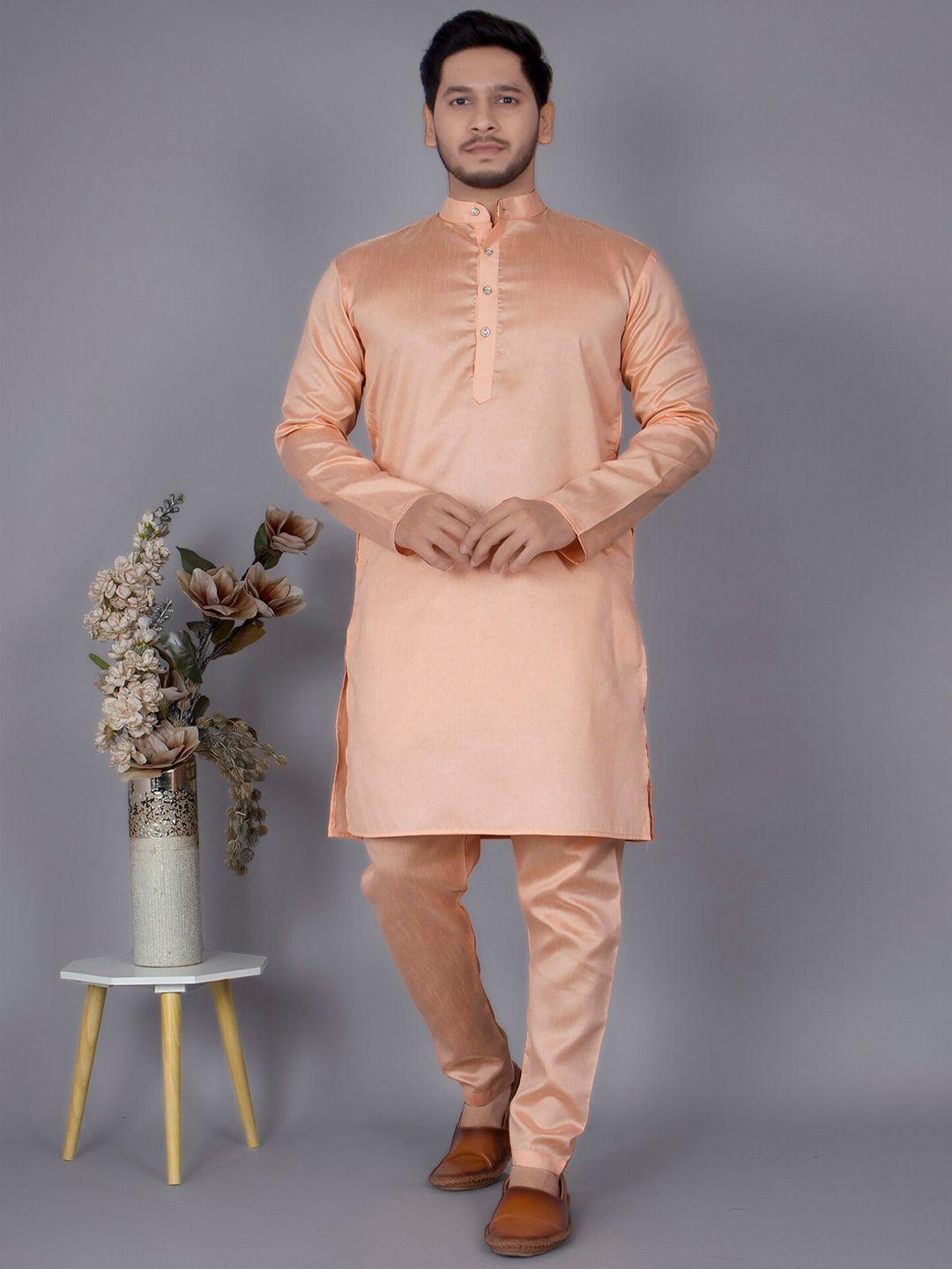 amzira mandarin collar cotton sherwani set