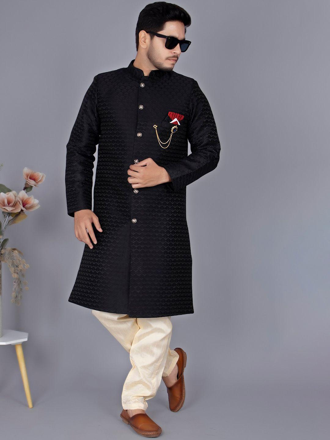 amzira self design cotton sherwani set