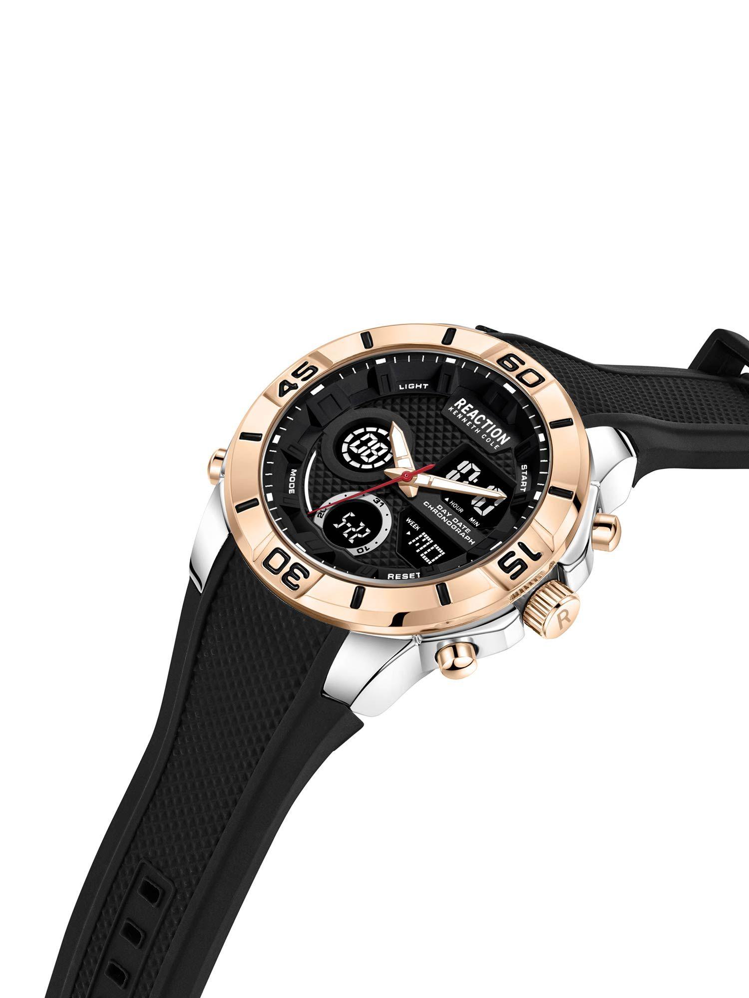 ana-digit black silicone strap sports wear watch for mens - krwgp2192105