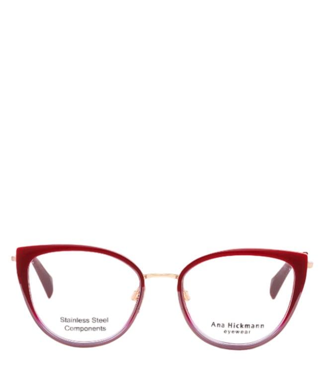 ana hickmann ah1549c02fr red cat eye eye frame for women