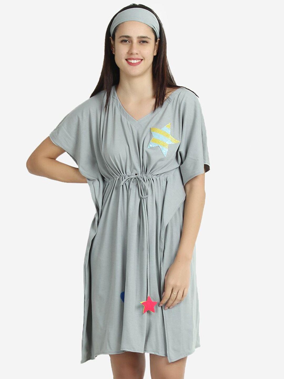 anaario embellished v-neck kaftan nightdress