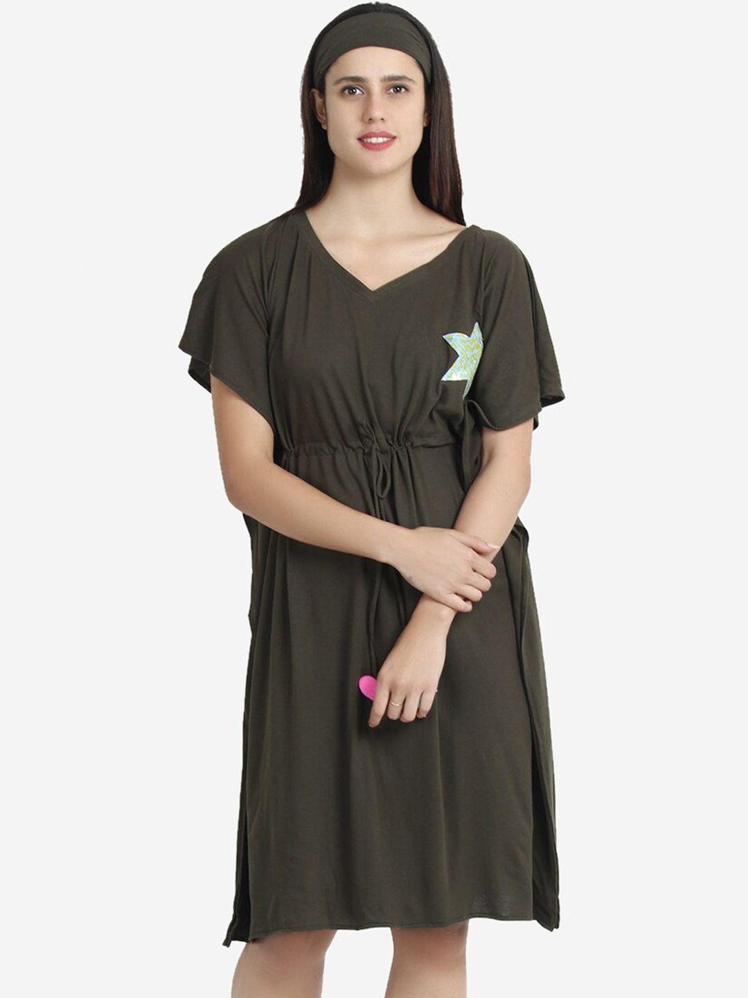 anaario embellished v-neck kaftan nightdress