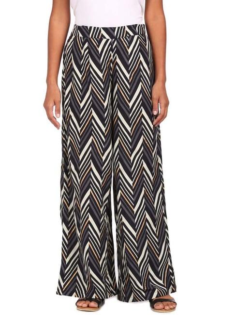 anahi black & grey printed palazzos