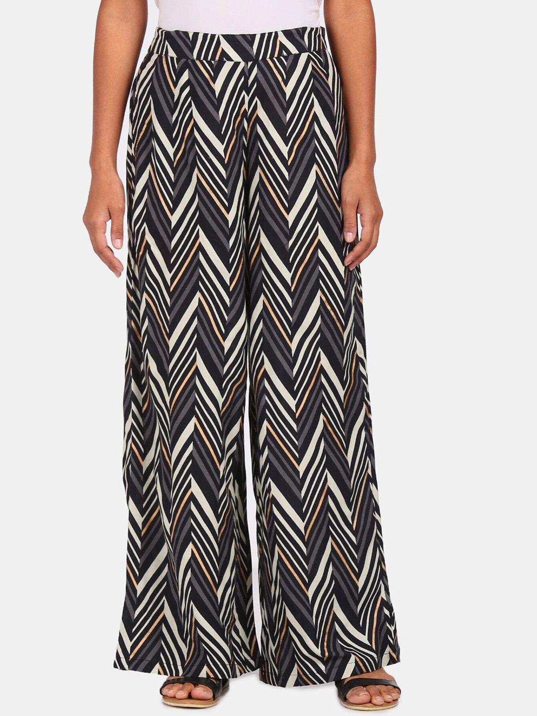 anahi women black printed palazzos