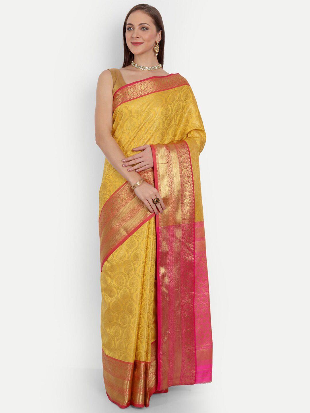 anaita ethnic motifs woven design zari pure silk banarasi saree