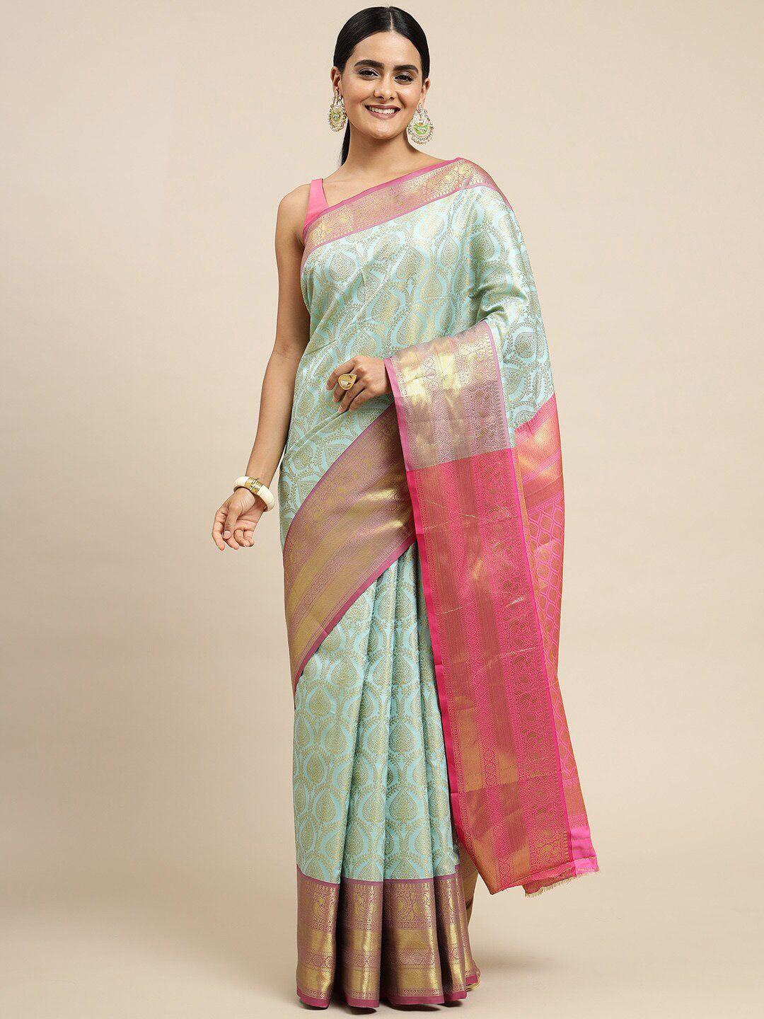 anaita ethnic motifs woven design zari pure silk banarasi saree