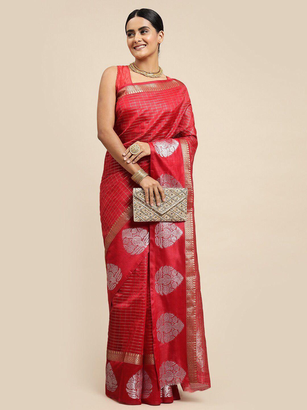 anaita woven design zari banarasi saree