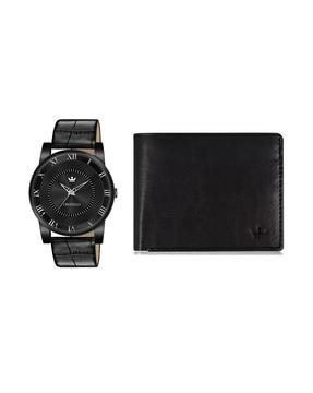 analogue watch & wallet set