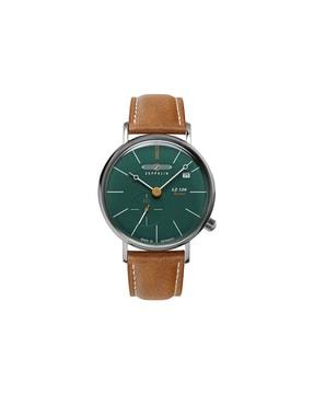 analogue watch with leather strap-71393