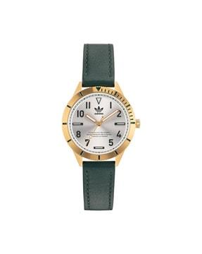 analogue watch with leather strap-aofh22508