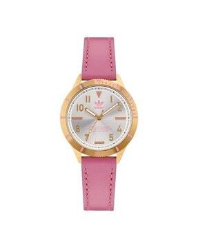 analogue watch with leather strap-aofh22509