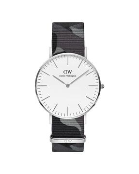 analogue watch with leather strap-dw00100372