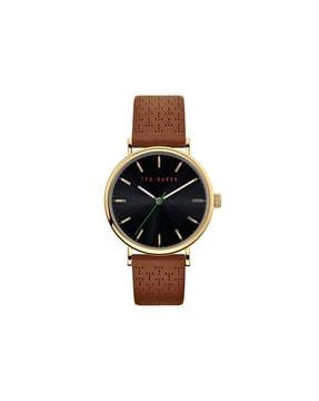 analogue watch with leather strap