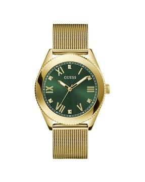 analogue watch with metallic strap-gw0495g4