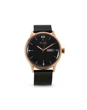 analogue watch with metallic strap-t11017c-r