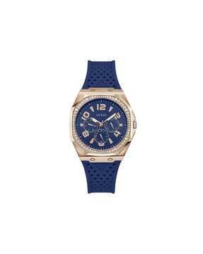 analogue watch with patterned strap-gw0694l4