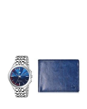 analogue watch with wallet set