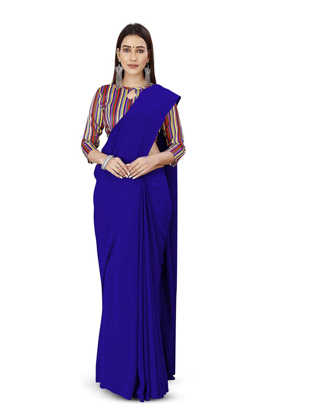 anand sarees solid georgette saree