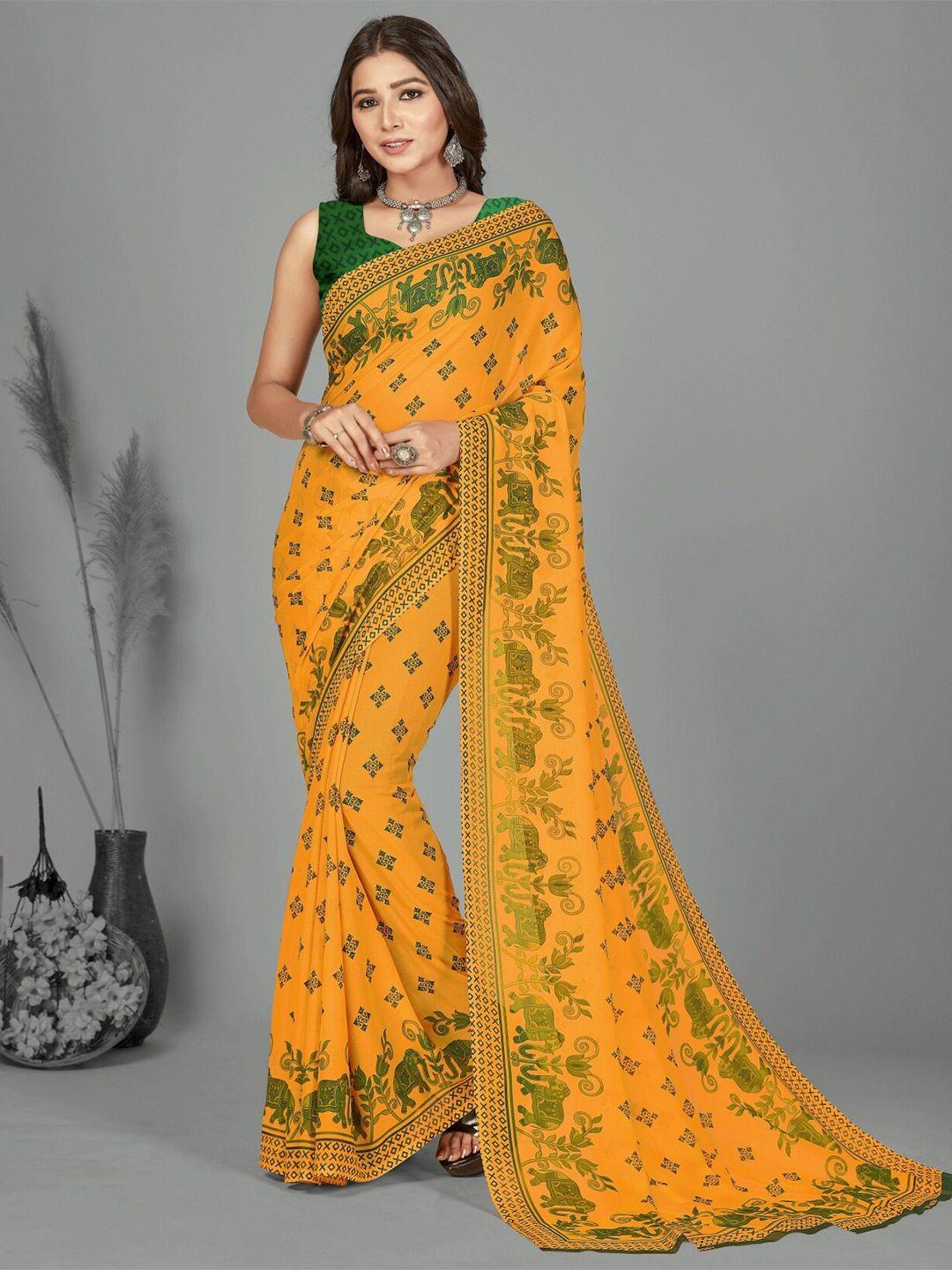 anand sarees ethnic motifs poly georgette saree