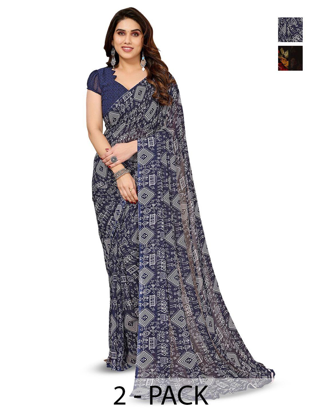 anand sarees floral poly georgette saree