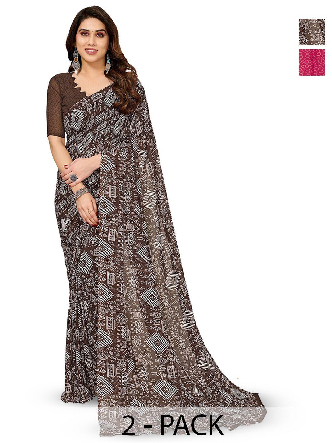 anand sarees selection of 2 warli printed saree