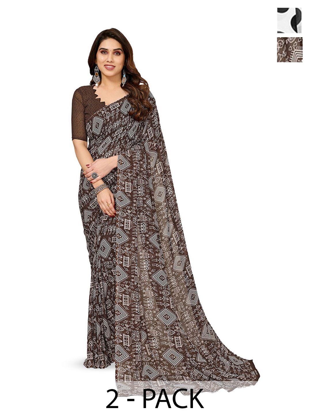 anand sarees selection of 2 warli printed saree