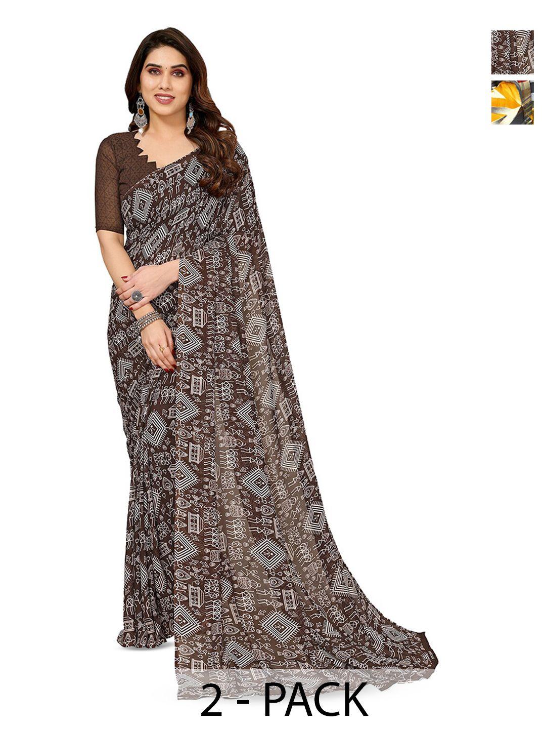 anand sarees warli poly georgette saree