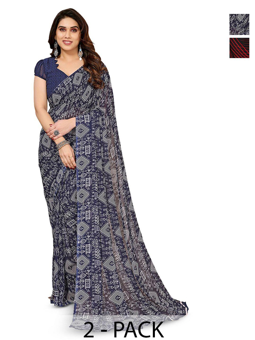 anand sarees warli poly georgette saree