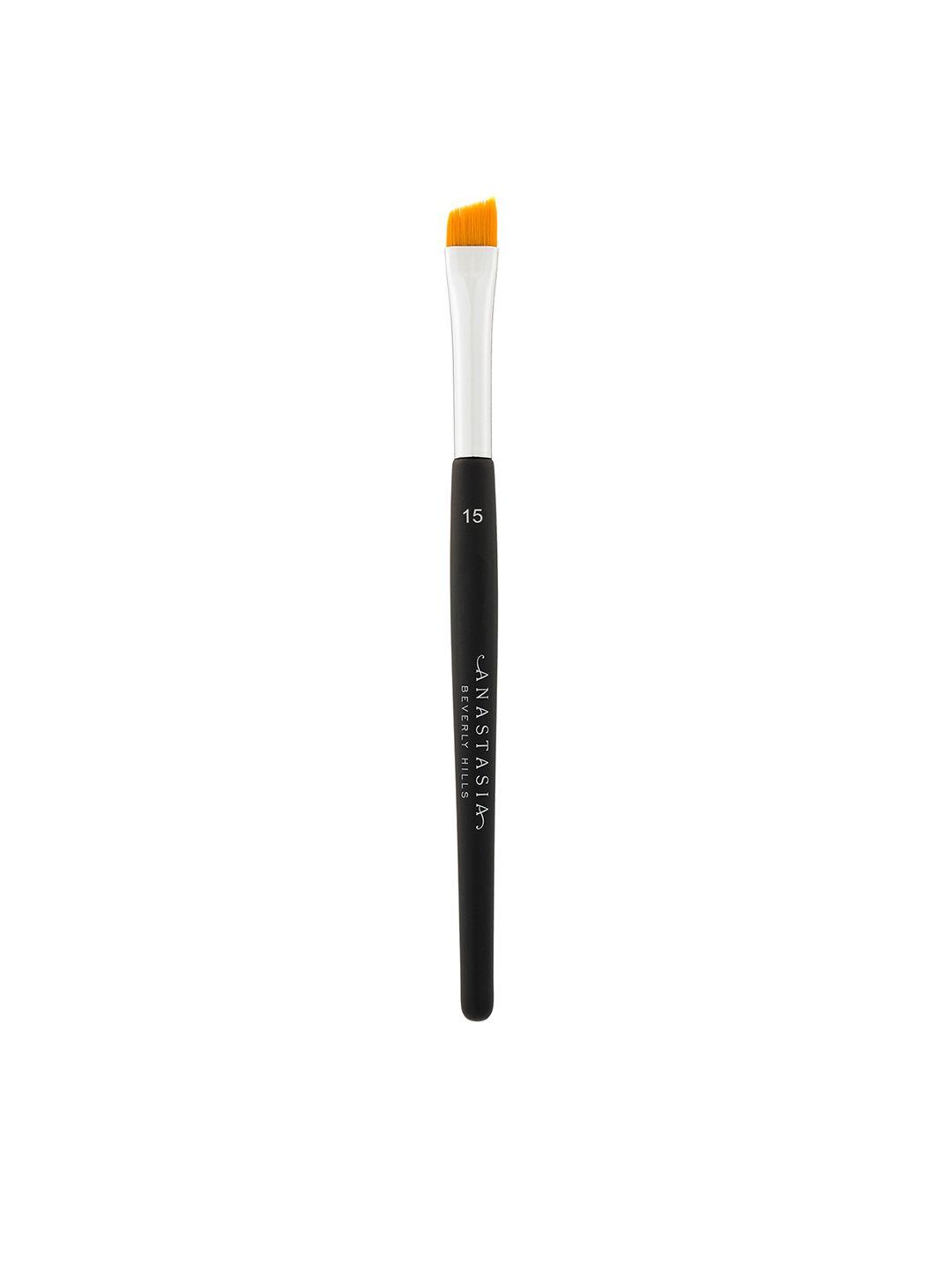 anastasia beverly hills black & silver-toned mini angled brush- 15