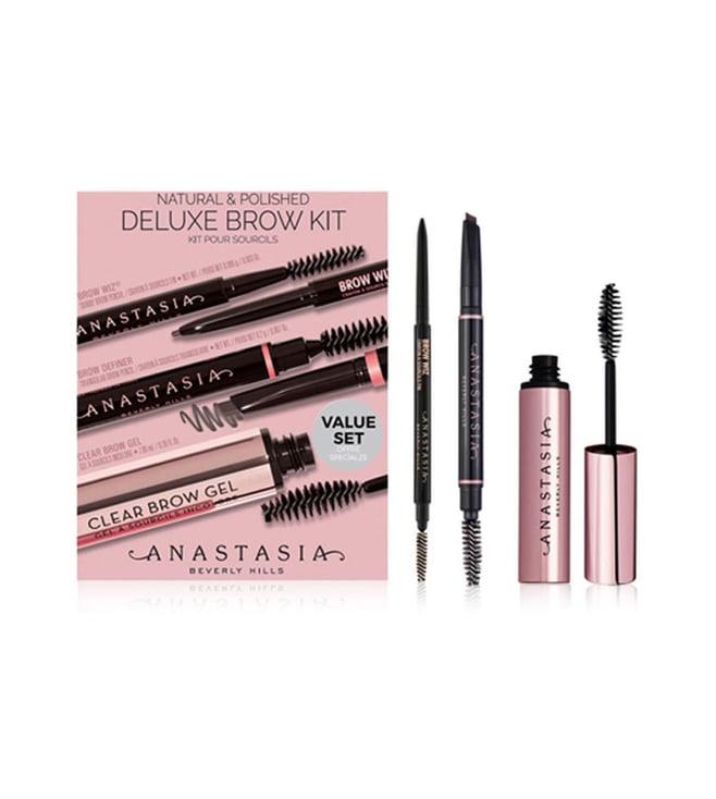anastasia beverly hills natural and polished deluxe soft brown brow kit