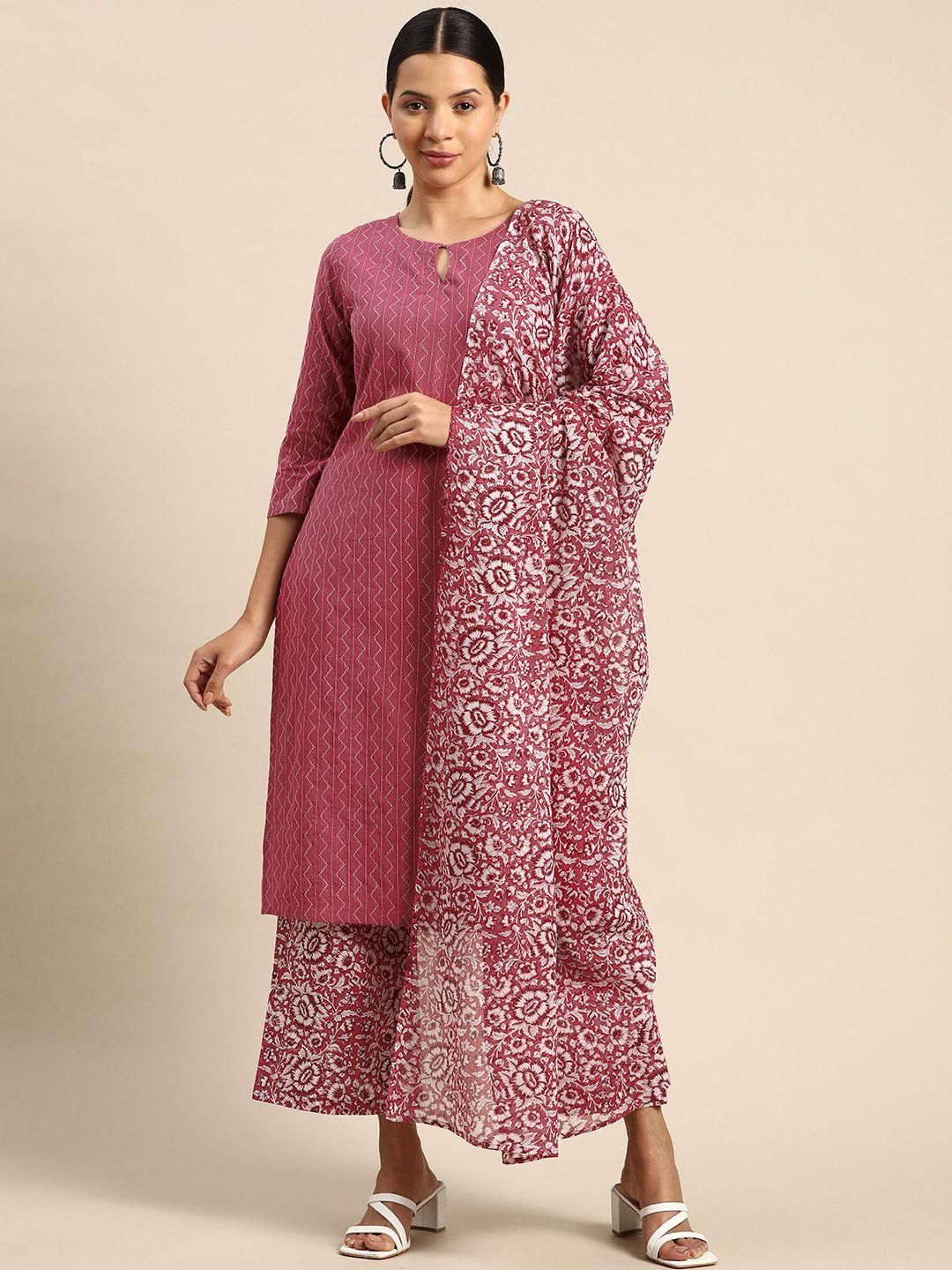 anayna pure cotton kurta with trousers & with dupatta