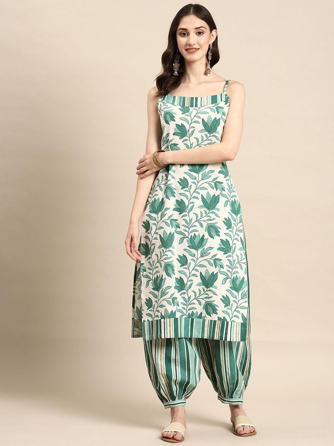 anayna women floral printed regular kurta with harem pants