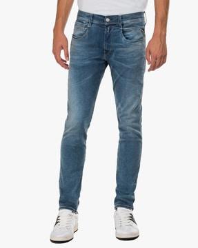 anbass slim fit hyperflex bio dark wash jeans