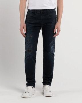 anbass slim fit hyperflex dark wash jeans