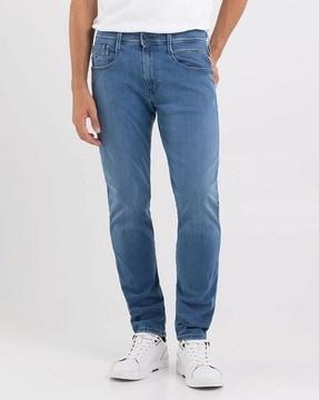 anbass slim fit hyperflex medium wash jeans