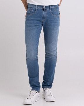 anbass slim fit hyperflex medium wash jeans