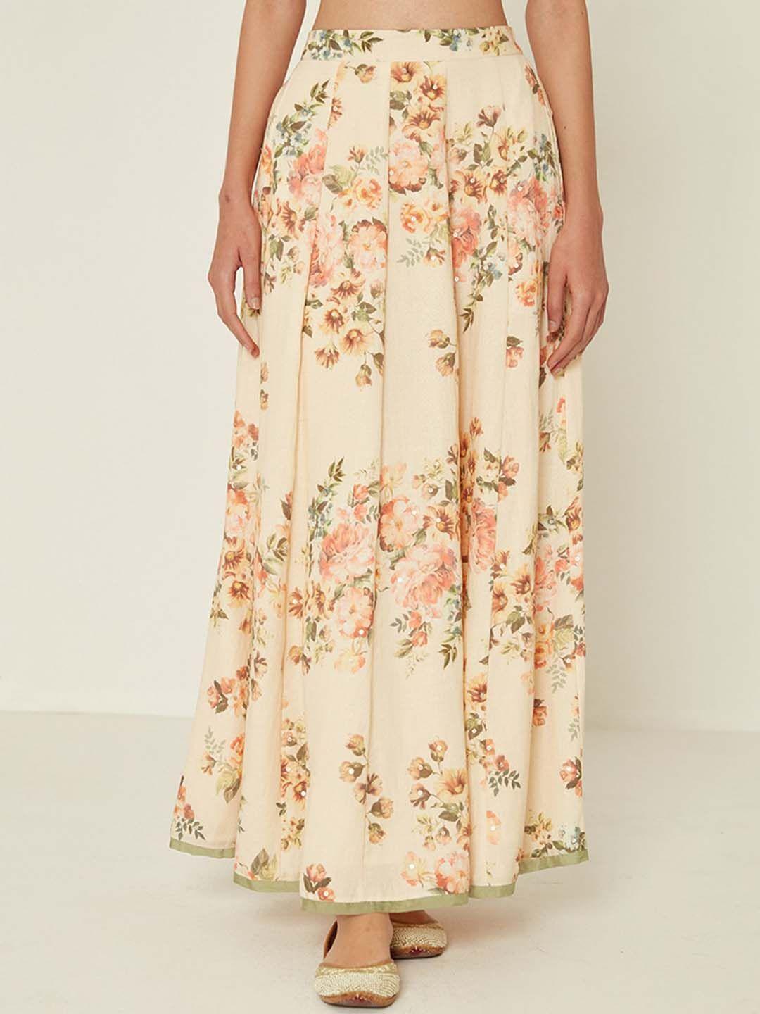 ancestry-floral-printed-flared-skirt
