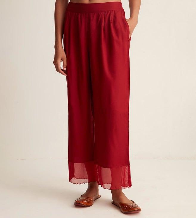 ancestry maroon rosemary trouser