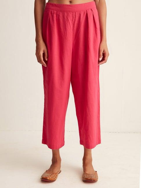 ancestry pink cropped pants