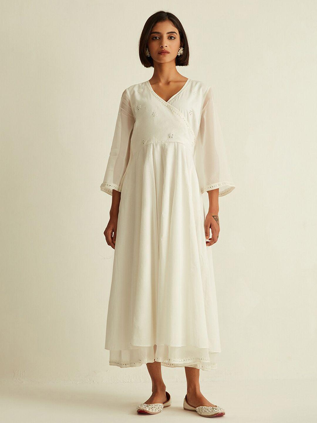 ancestry white ethnic maxi maxi dress