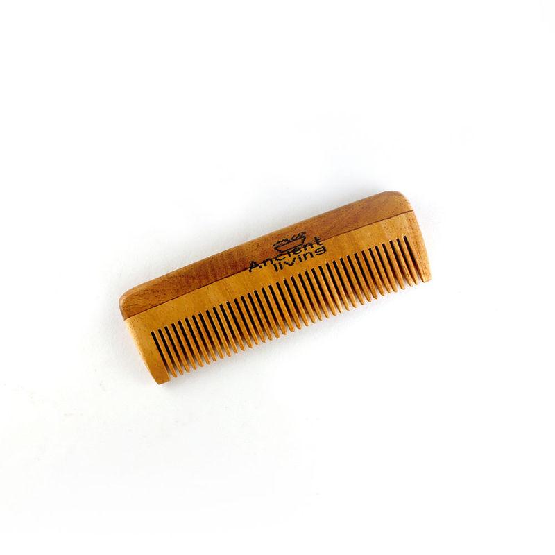 ancient living neem wood pocket comb