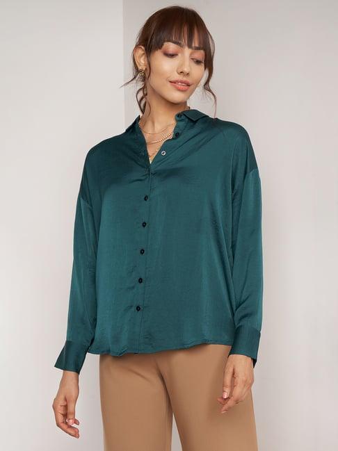 and green regular fit shirt