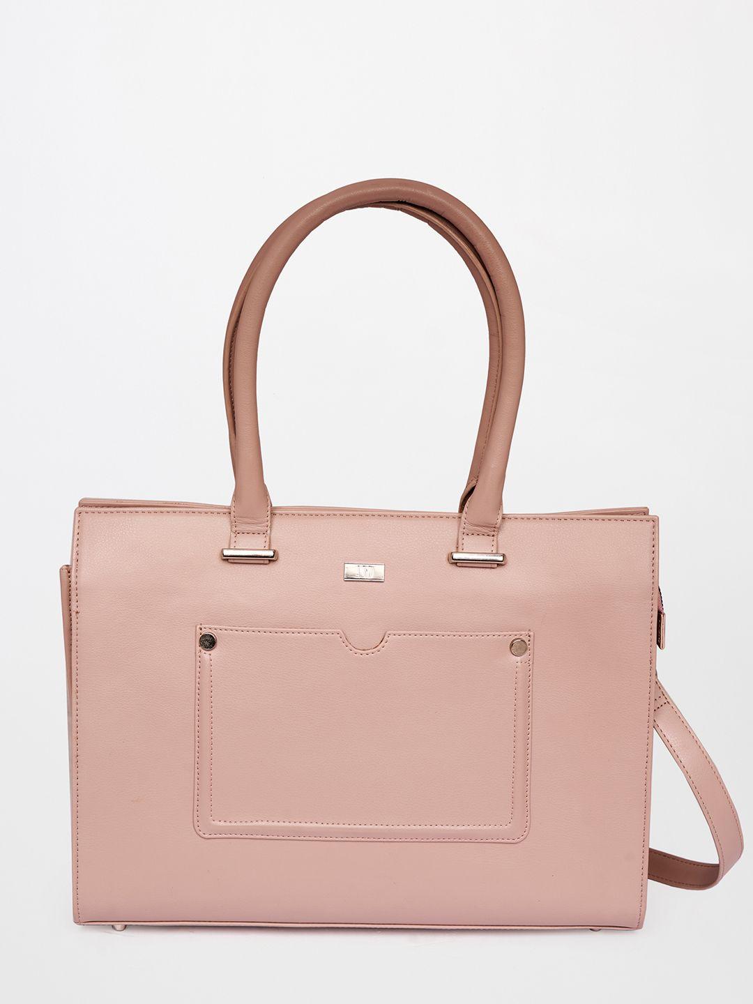 and nude-coloured pu structured handheld bag