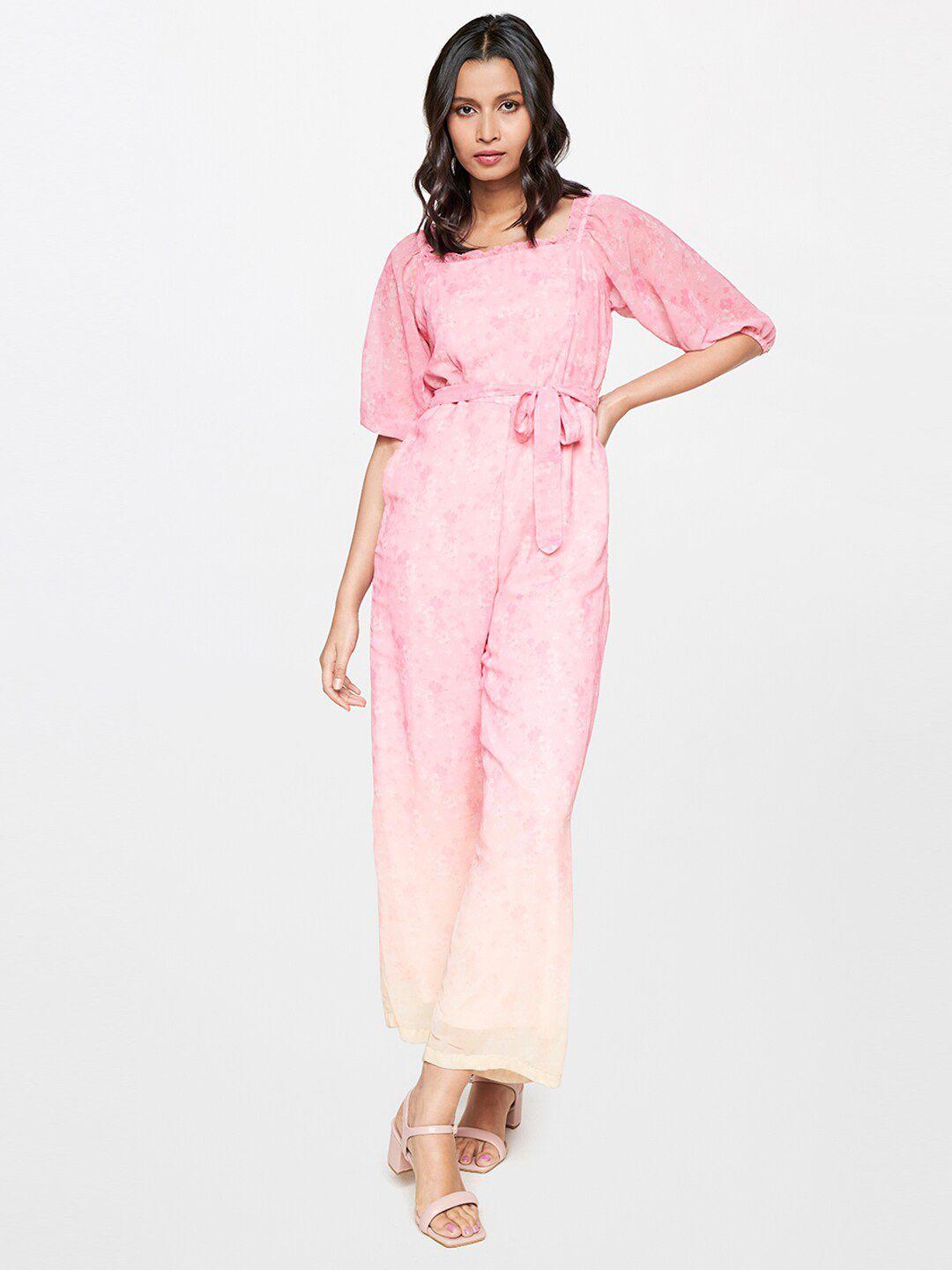 and printed square neck basic jumpsuit