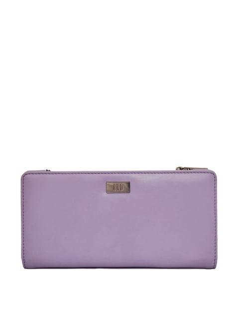 and purple solid bi-fold wallet for women