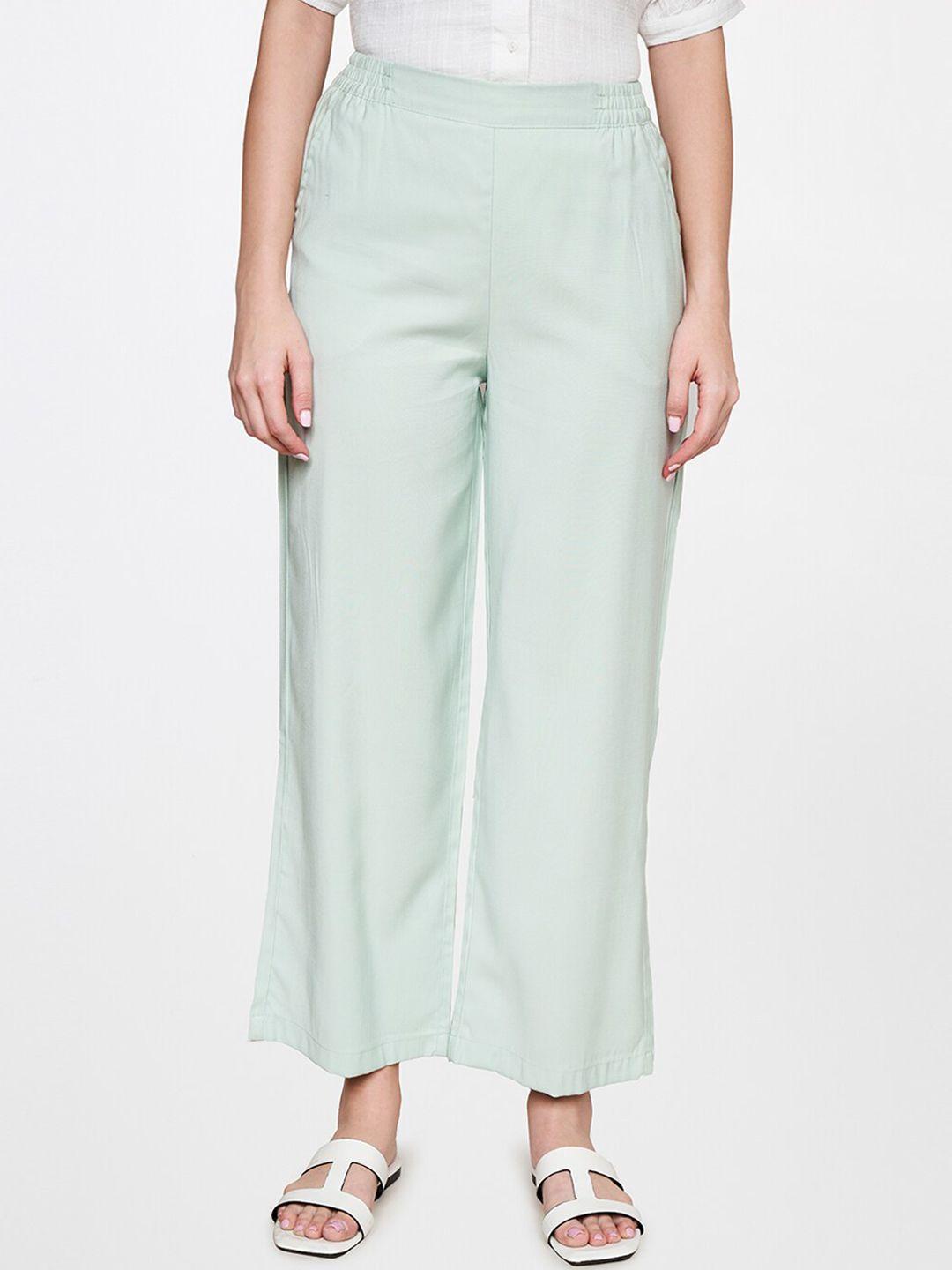 and women mid-rise trousers